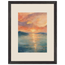 Setouchi Peach Dawn: riviera and japandi. Framed fine art print.