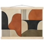 Compass and Clay: geometric abstract, clay and curves. Museum-quality fine art poster.