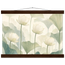 Ivory Lotus Screen: flowers and botanical. Museum-quality fine art poster.