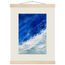 Cobalt Foam, abstract, cobalt and sea foam. Archival fine art poster shown framed.