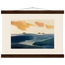 Amber and Indigo: abstract, coastline and color field. Museum-quality fine art poster.