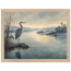 Heron at Dawn: japanese art and japandi. Framed fine art print by The Light Stays.