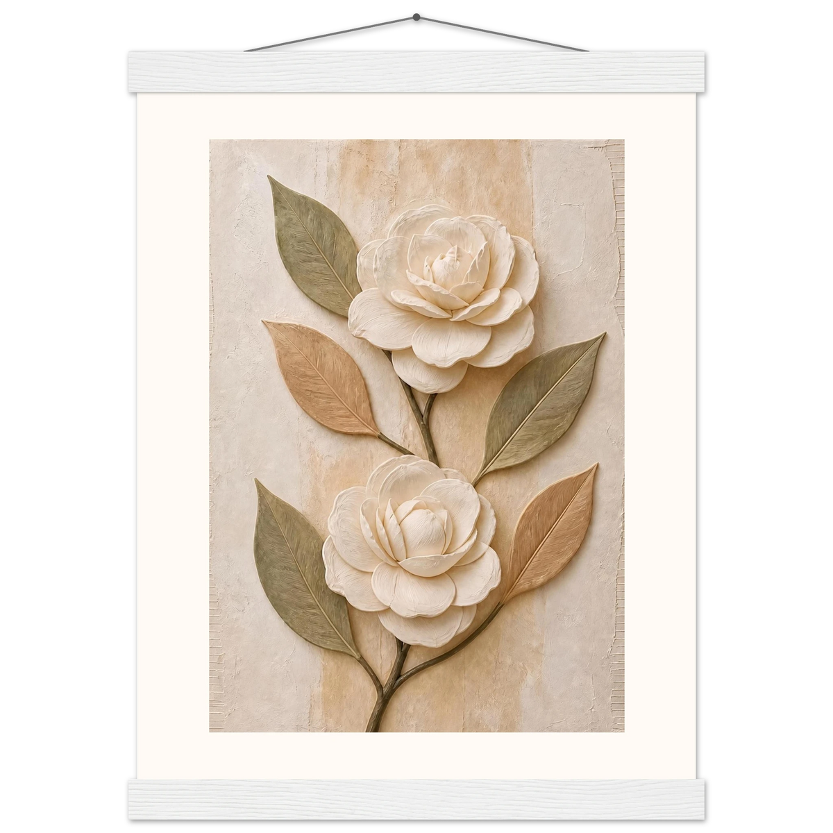 Carved Camellia: flowers and botanical. Fine art poster by The Light Stays.