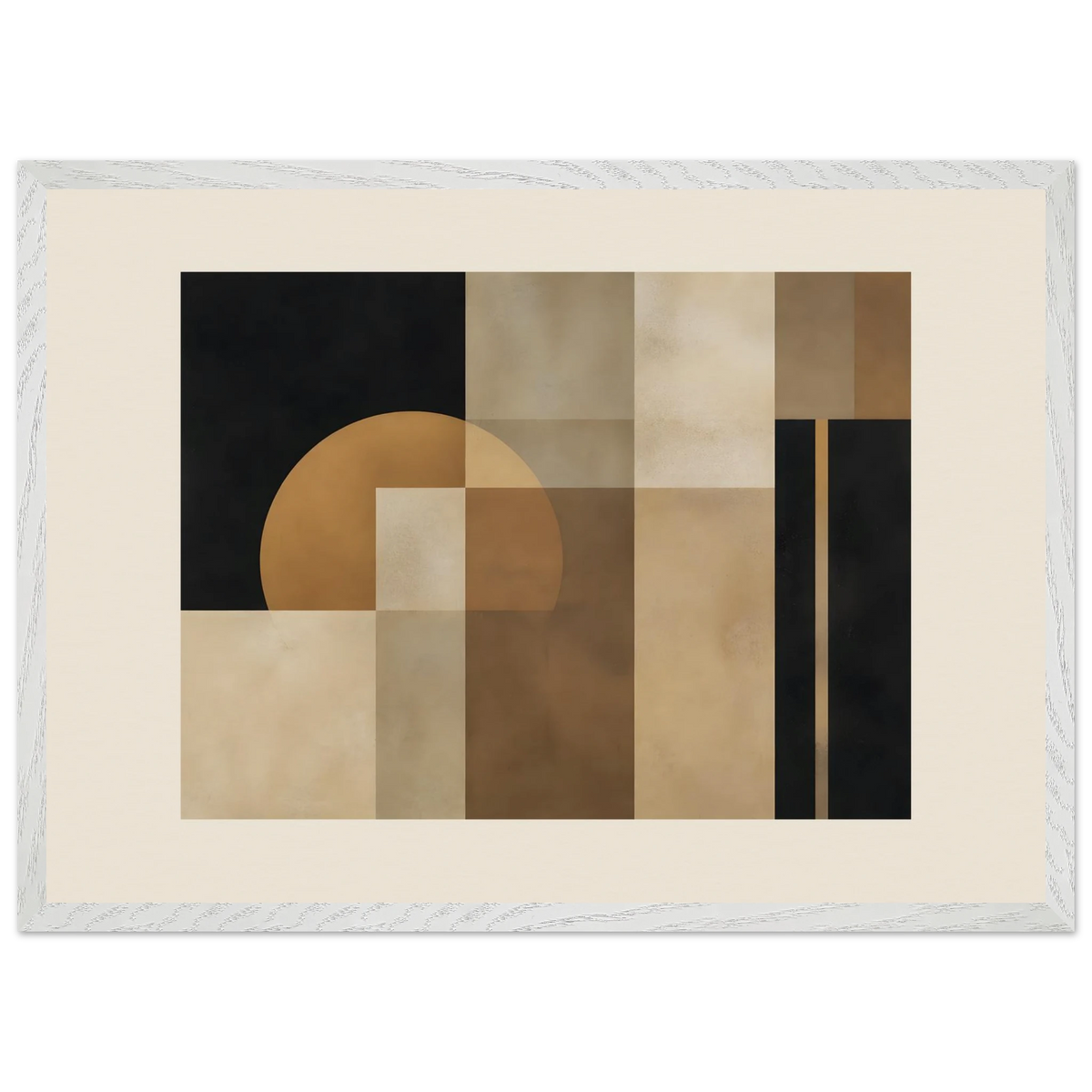 Bronze Architecture: geometric abstract, oxidized metal and texture. Framed fine art print by The Light Stays.