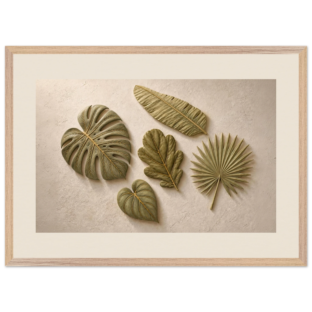 Green Constellation, botanical, green and loose rhythm. Archival framed fine art print shown framed.