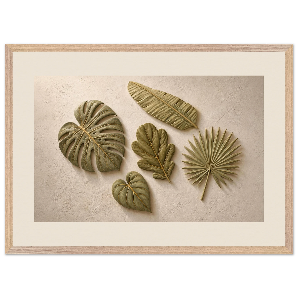 Green Constellation, botanical, green and loose rhythm. Archival framed fine art print shown framed.