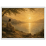 Quadro cristão Bênção do Lago, Jesus sob uma oliveira diante de um lago dourado