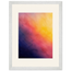 Turquoise and Gold, gradient, night and morning. Archival framed fine art print shown framed.