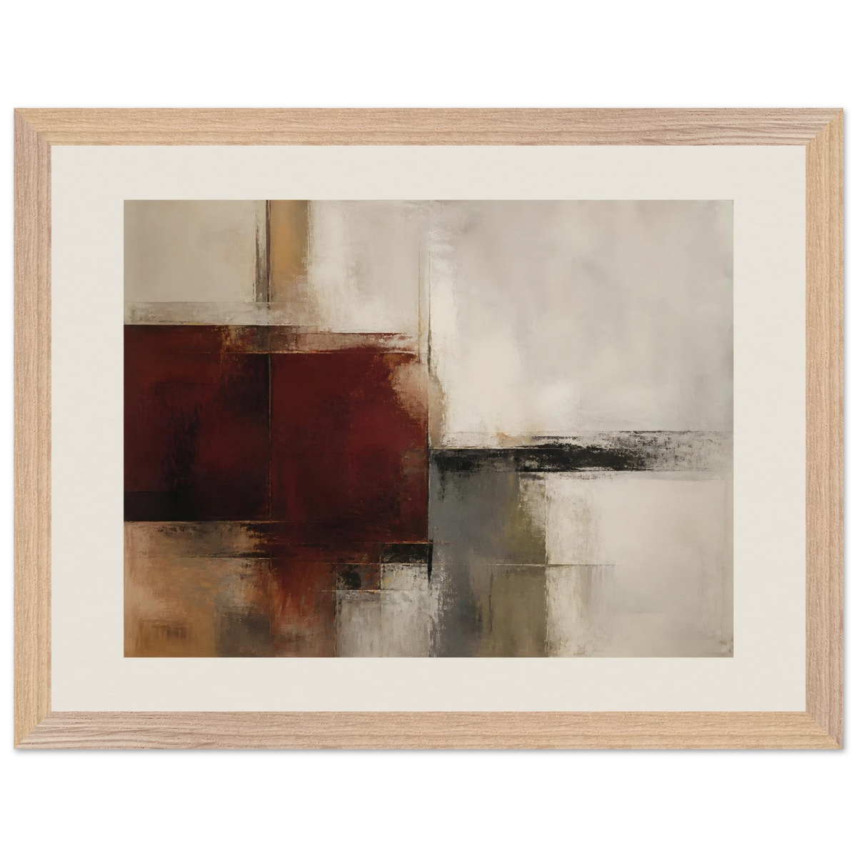 Deep Crimson: abstract, red and color field. Framed fine art print by The Light Stays.