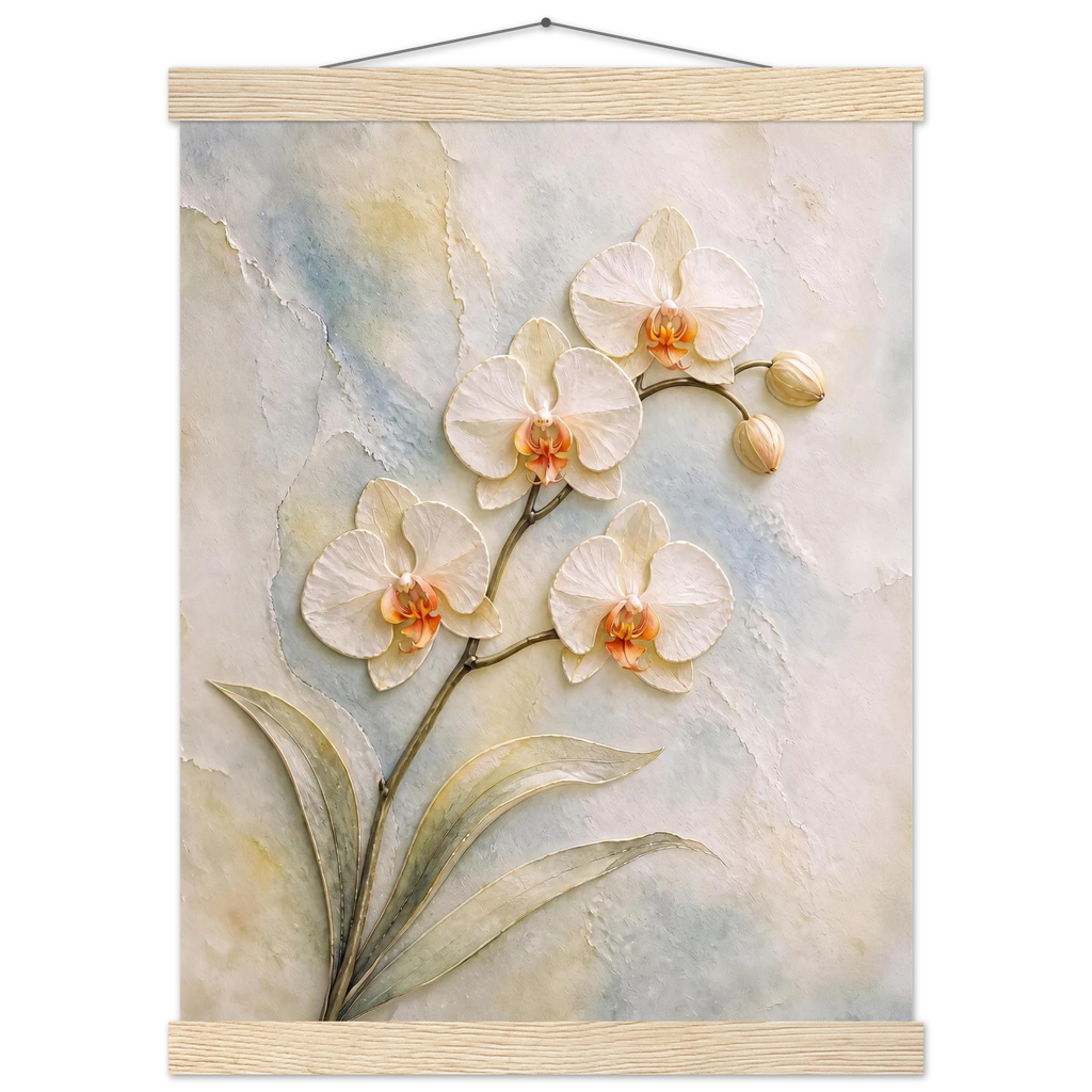 Porcelain Orchid: flowers and botanical. Fine art poster by The Light Stays.