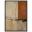 Terracotta Diptych, Panel I of II: two panels, terracotta and cream. Museum-quality framed fine art print.