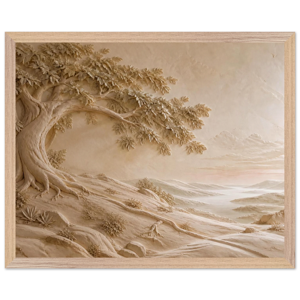 Sandstone Dawn: lumen and siena. Framed fine art print by The Light Stays.