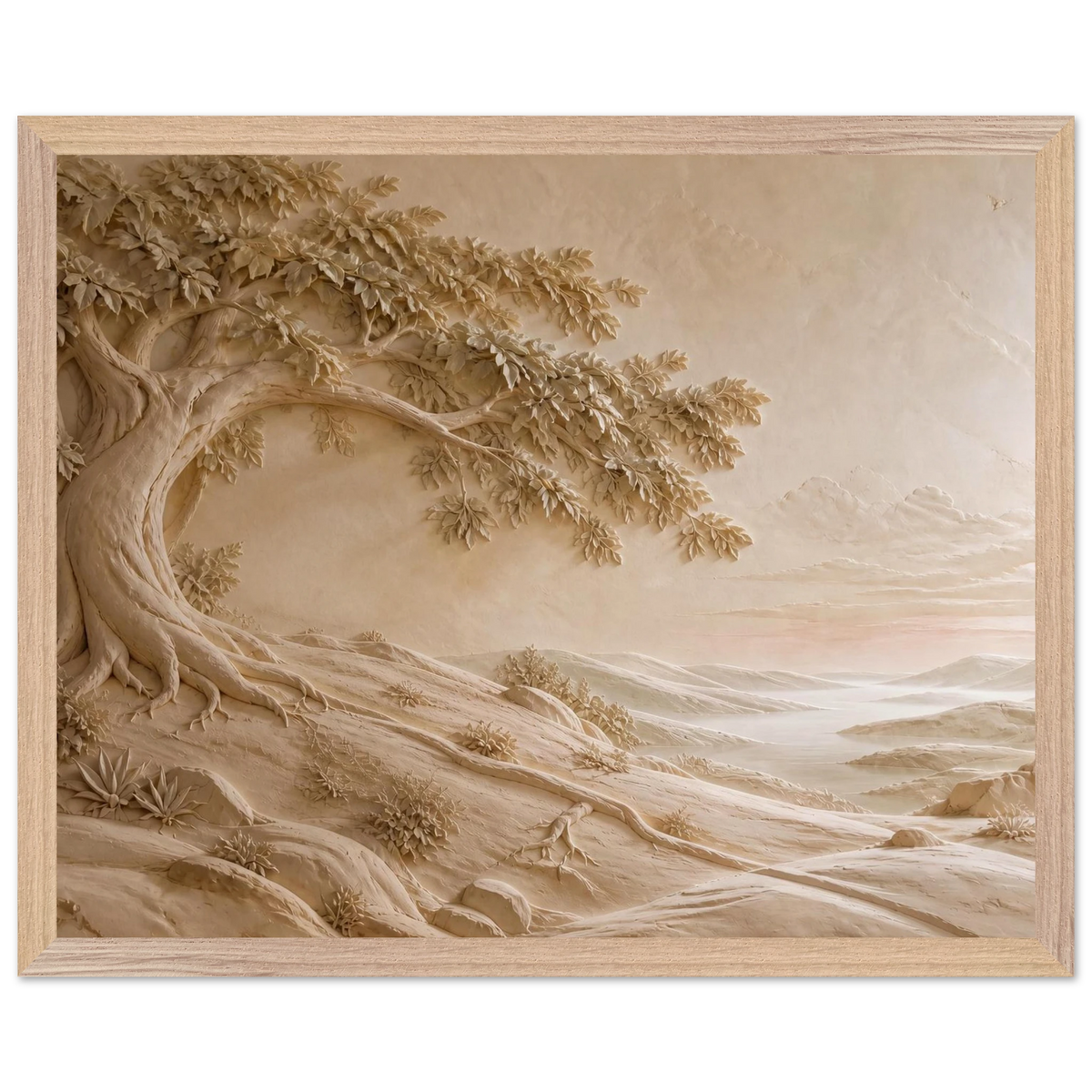 Sandstone Dawn: lumen and siena. Framed fine art print by The Light Stays.