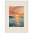 Setouchi Peach Dawn, riviera and japandi. Archival framed fine art print shown framed.