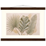 Three Leaves: botanical and nature. Museum-quality fine art poster.