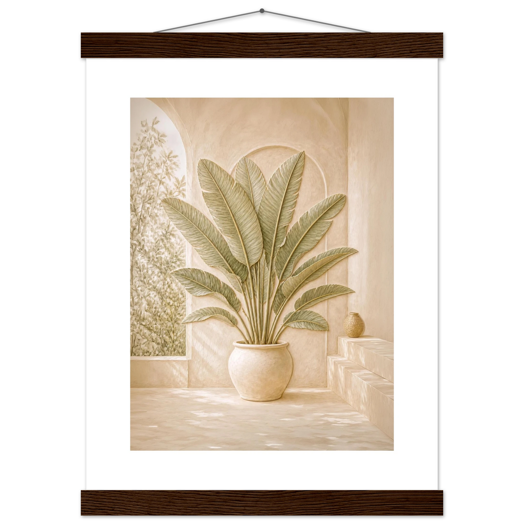 Courtyard Noon: landscape and sun. Fine art poster by The Light Stays.