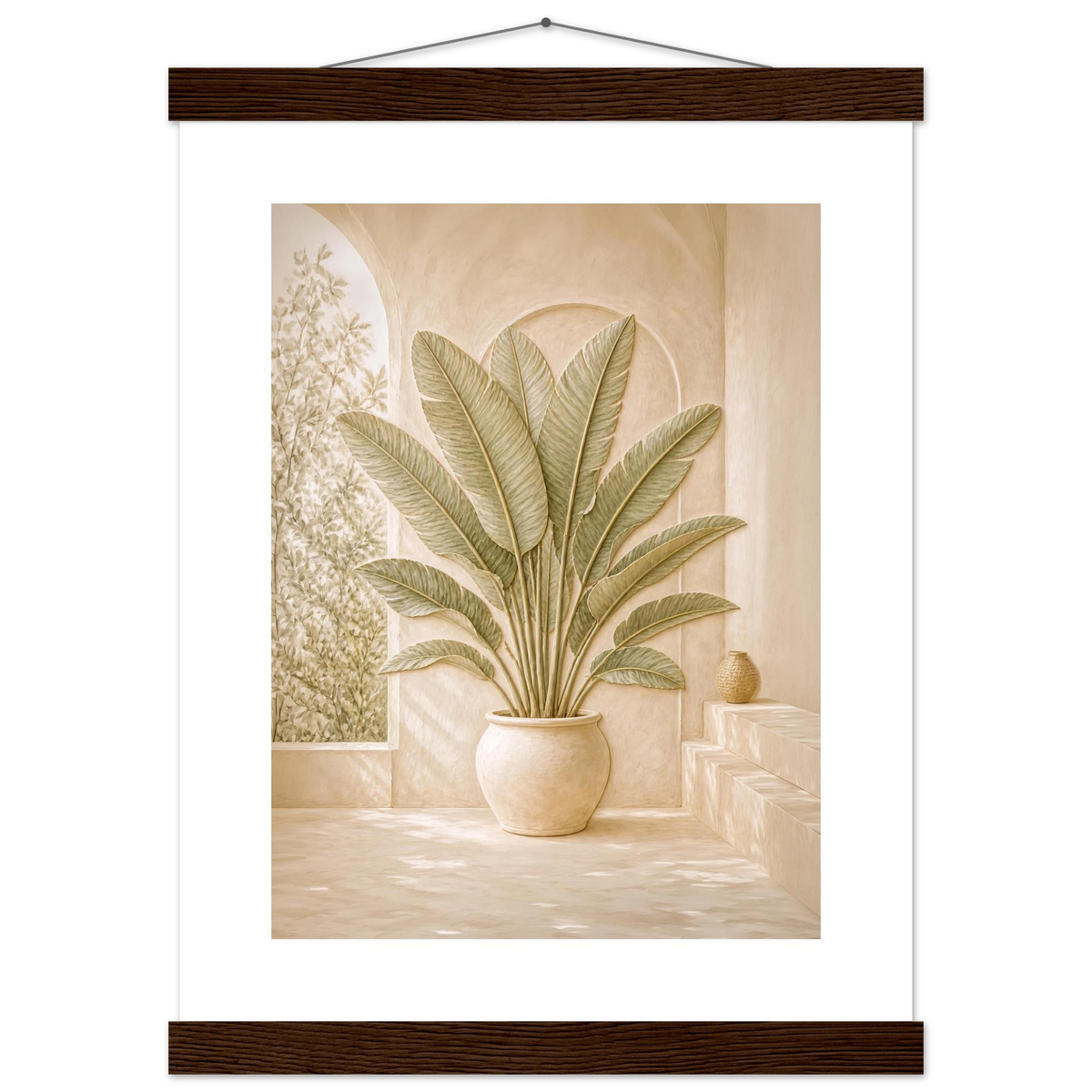 Courtyard Noon: landscape and sun. Fine art poster by The Light Stays.