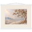 Cliffside Bloom: petra and flora. Museum-quality fine art poster.