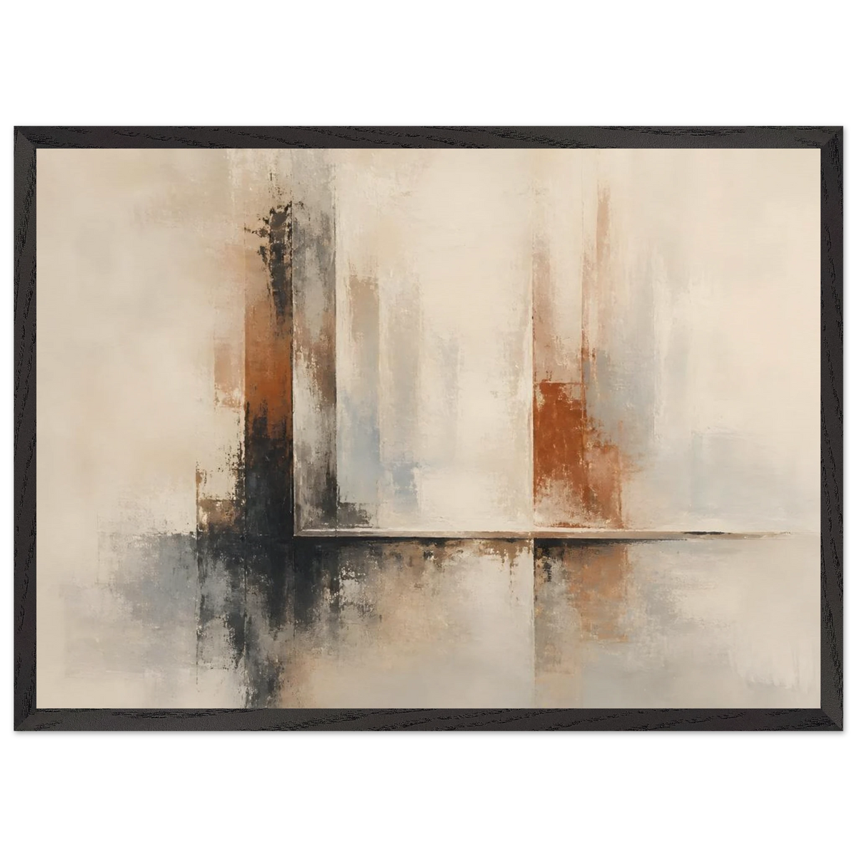 Mineral Threshold, architecture, geometry and rust. Archival framed fine art print shown framed.