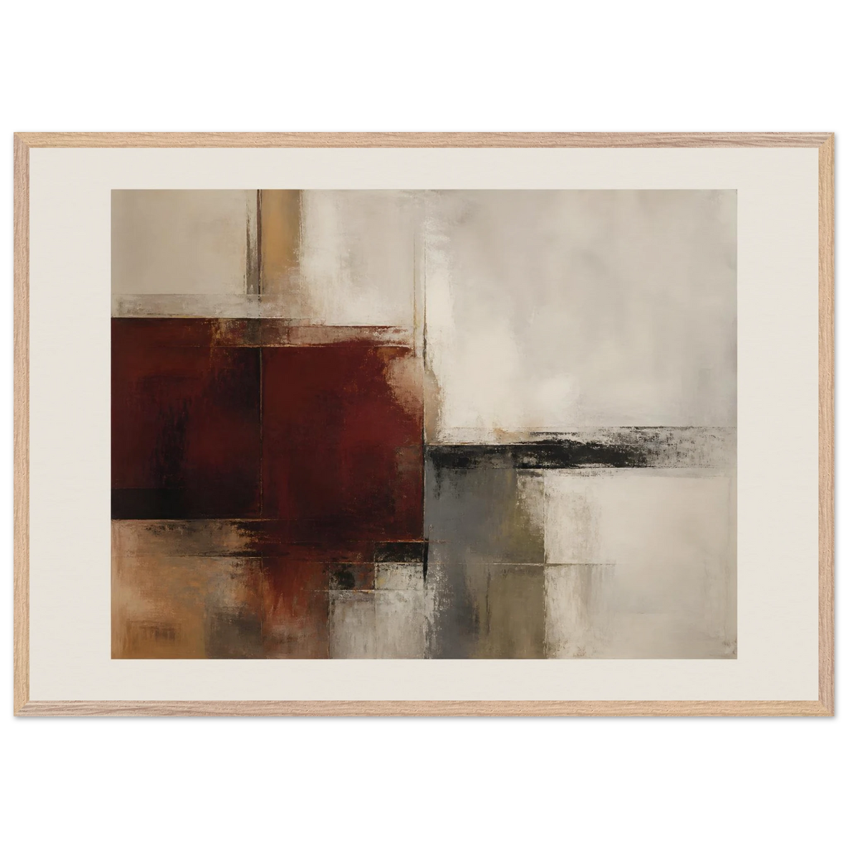 Deep Crimson: abstract, red and color field. Framed fine art print by The Light Stays.