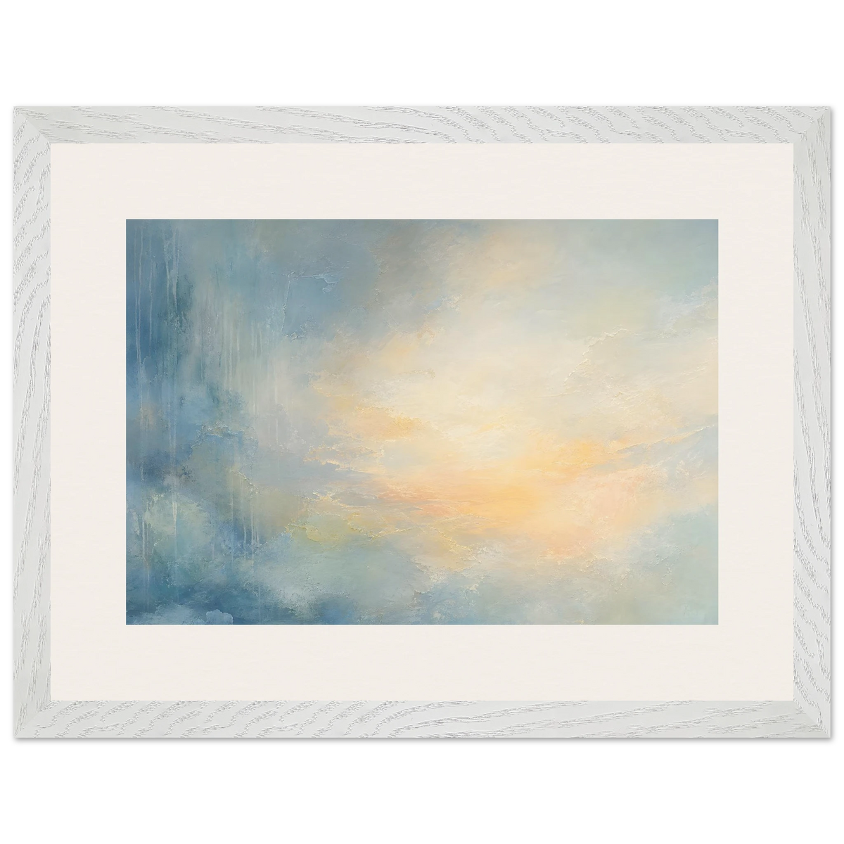 Dawn after Rain, sunrise, coastline and washed light. Archival framed fine art print shown framed.