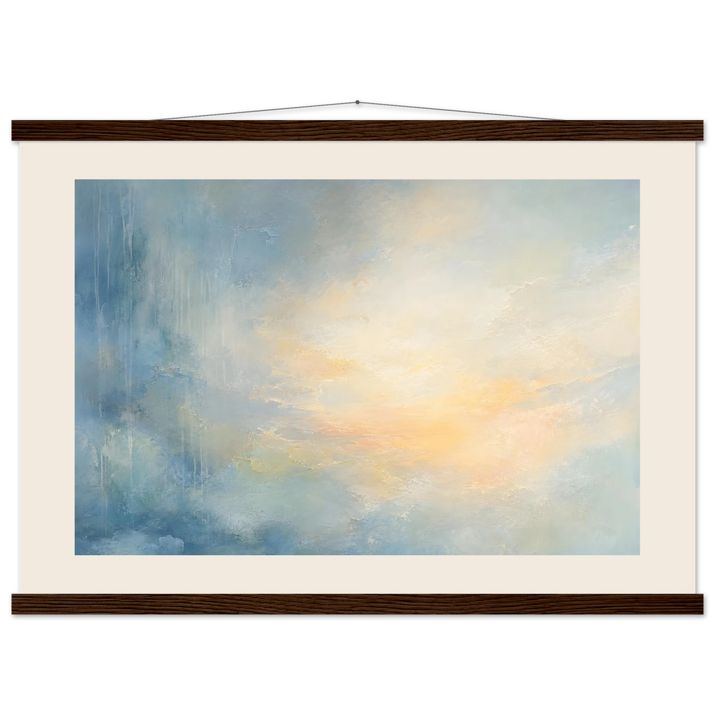 Dawn after Rain: sunrise, coastline and washed light. Fine art poster by The Light Stays.