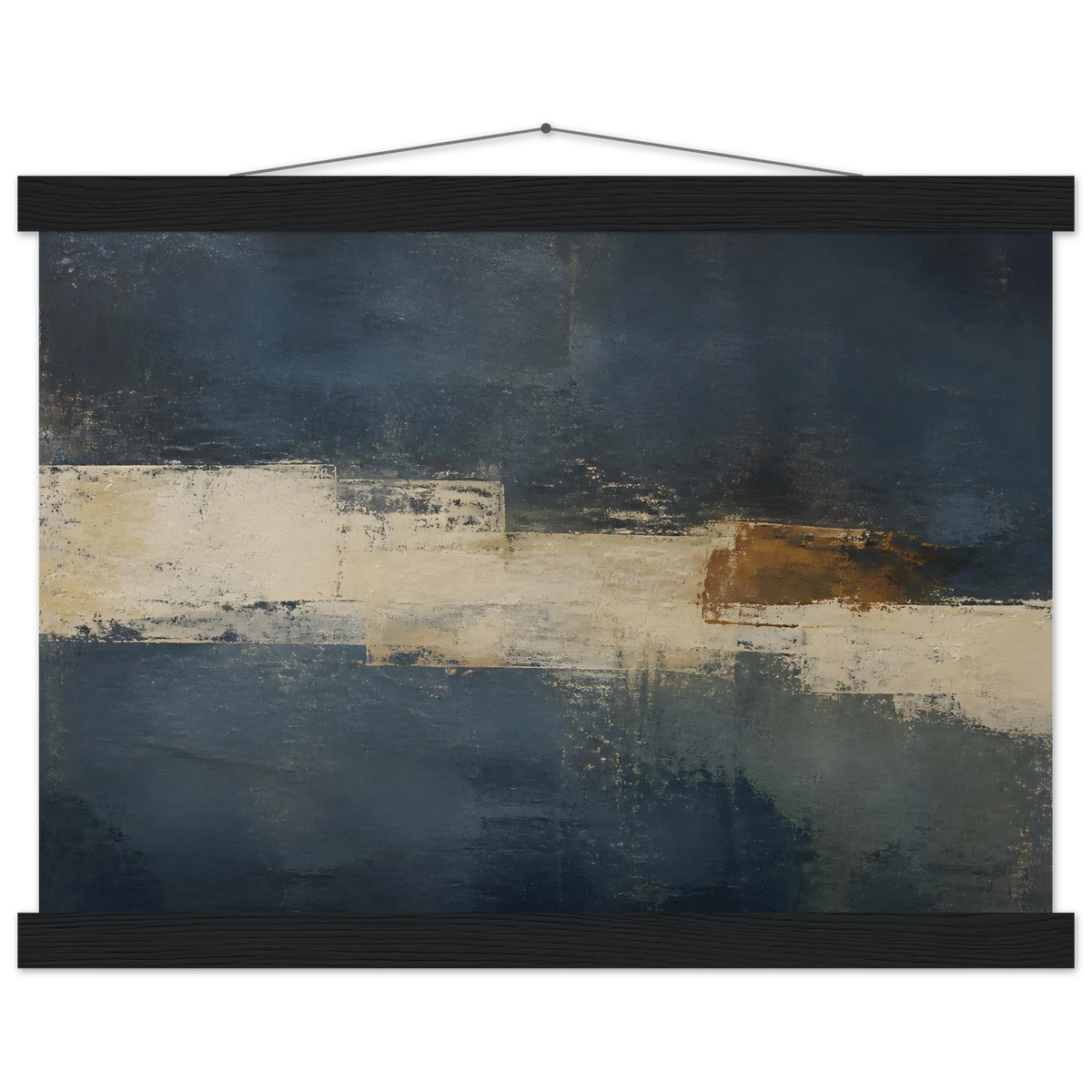 Ivory Crossing: abstract, ivory and serene lines. Fine art poster by The Light Stays.
