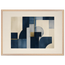 Blue Architecture: geometric abstract, blue and cream. Museum-quality framed fine art print.