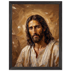 Kind Eyes: jesus, faith and serene gaze. Framed fine art print by The Light Stays.