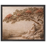 Under the Blossoms: impasto, figure and blossoming canopy. Framed fine art print, alternate frame and size.
