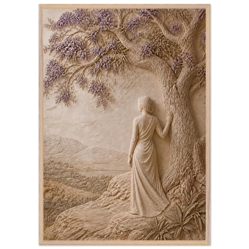 Old Friend: petra and herbarium. Framed fine art print, alternate frame and size.