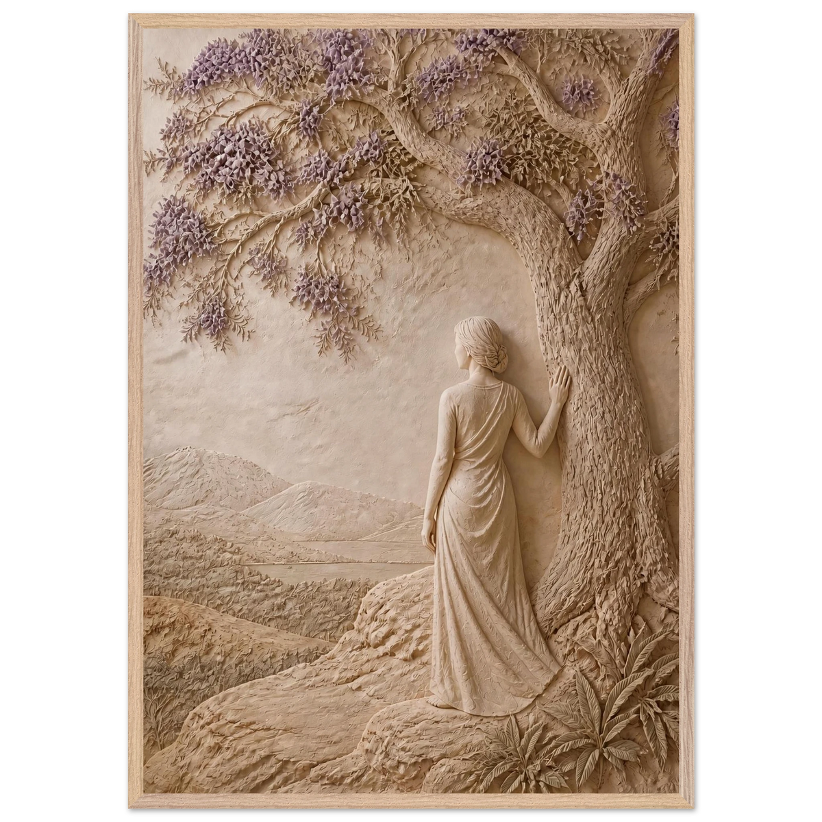 Old Friend: petra and herbarium. Framed fine art print, alternate frame and size.