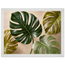 Four Greens, leaves, vivid green and impasto. Archival framed fine art print shown framed.