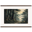Cypress Passage, japanese art and japandi. Archival fine art poster shown framed.