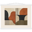 Compass and Clay, geometric abstract, clay and curves. Archival fine art poster shown framed.