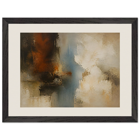 Confluência Bronze, quadro abstrato emoldurado da The Light Stays.