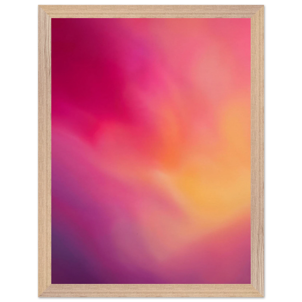 Magenta Plume, gradient, magenta and movement. Archival framed fine art print shown framed.