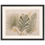 Three Leaves: botanical and nature. Framed fine art print, alternate frame and size.