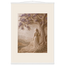 Old Friend: impasto, figure and companion tree. Museum-quality fine art poster.