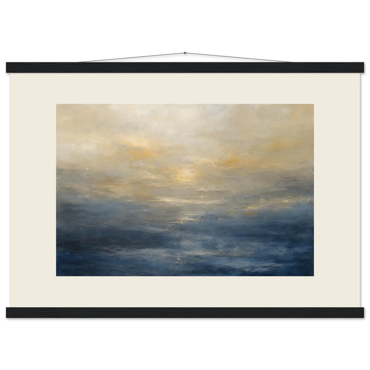 Golden Sea Mist: sea and coastal landscape. Fine art poster by The Light Stays.