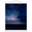 Blue Hour Field: night, horizon and deep blue. Fine art poster, alternate frame and size.