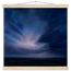 Blue Hour Field, night, horizon and deep blue. Archival fine art poster shown framed.