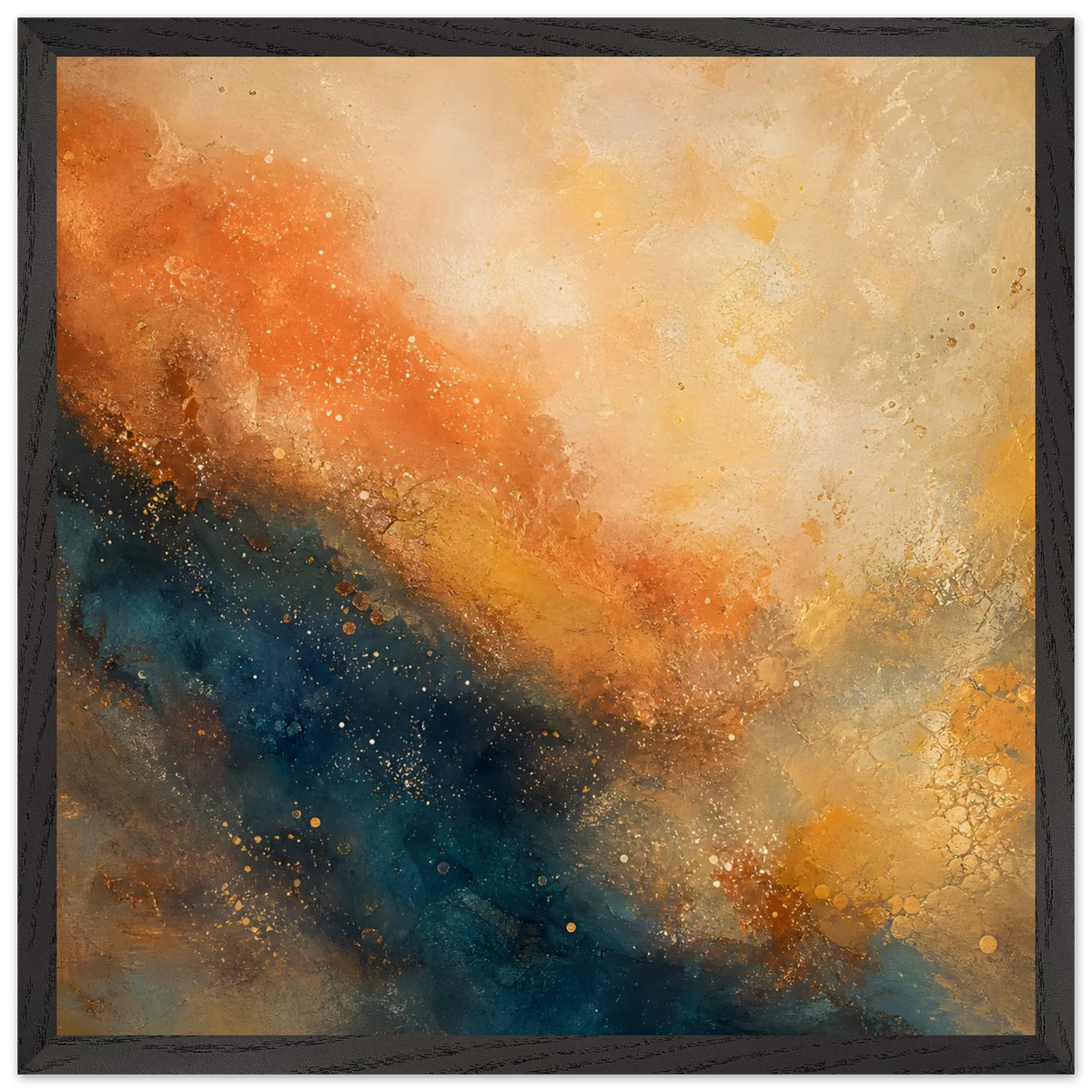 Blue Hour Field: night, horizon and deep blue. Museum-quality framed fine art print.