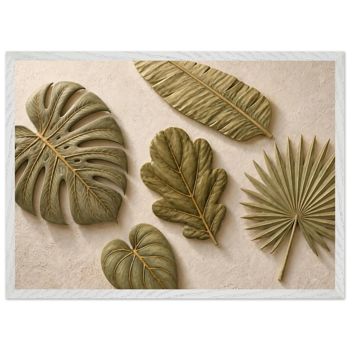 Green Constellation: botanical, green and loose rhythm. Museum-quality framed fine art print.