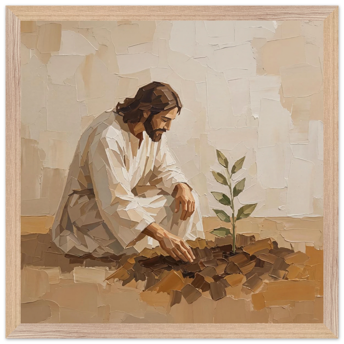 First Seeds: jesus, faith and botanical. Framed fine art print by The Light Stays.