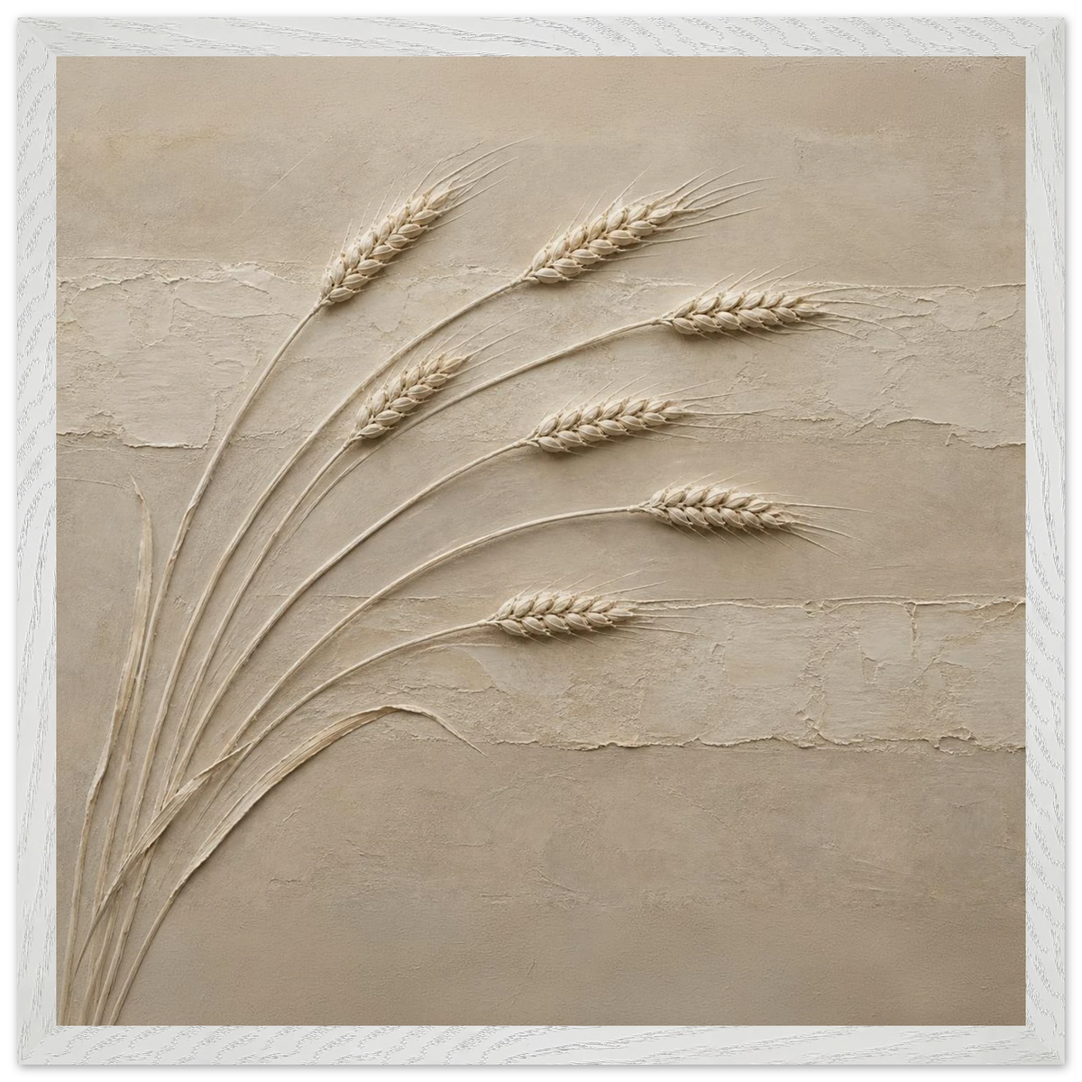 Wheat in Relief: faith, texture and botanical. Framed fine art print by The Light Stays.