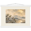 Golden Moon Bird: japanese art and japandi. Museum-quality fine art poster.