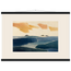 Amber and Indigo: abstract, coastline and color field. Fine art poster by The Light Stays.