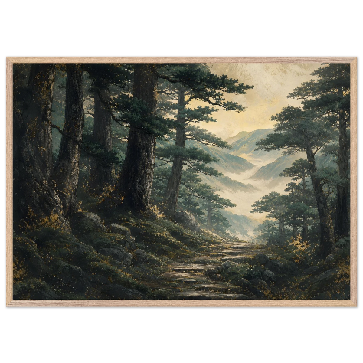 Cypress Passage: japanese art and japandi. Framed fine art print by The Light Stays.