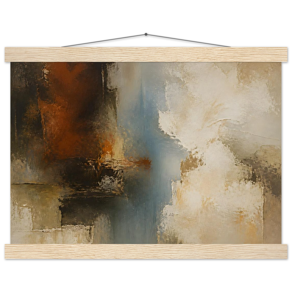 Golden Night: moon and night. Museum-quality fine art poster.